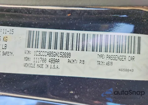 2016 Chrysler 200 Limited from USA, damaged, VIN 1C3CCCAB5GN152699